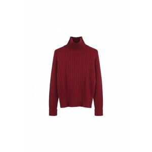 Vintage Christina Magenta Ribbed Turtleneck Sweater 100% Acrylic Size M